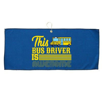 This Bus Driver Is Awesome Large Microfiber Waffle Golf Towel