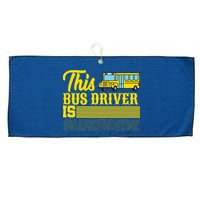 This Bus Driver Is Awesome Large Microfiber Waffle Golf Towel