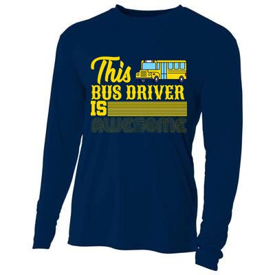 This Bus Driver Is Awesome Cooling Performance Long Sleeve Crew