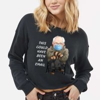 This Could Have Been An Email Bernie Sanders Cropped Pullover Crew