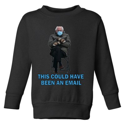 This Could Have Been An Email Bernie Sanders Mittens Sitting Toddler Sweatshirt