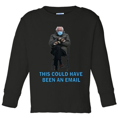 This Could Have Been An Email Bernie Sanders Mittens Sitting Toddler Long Sleeve Shirt