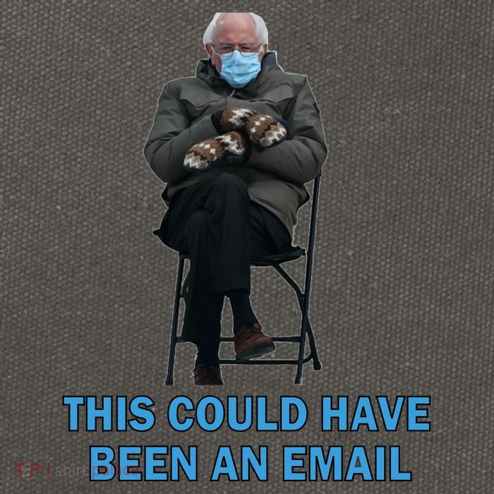 This Could Have Been An Email Bernie Sanders Mittens Sitting Cotton Canvas Backpack