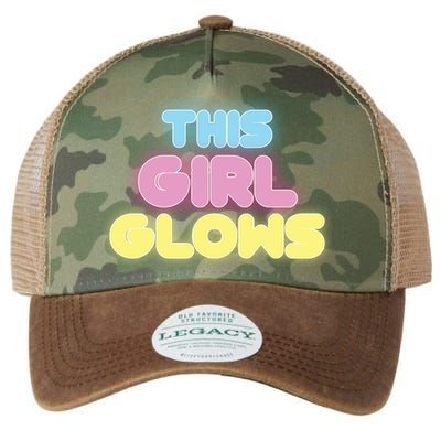 This Girl Glows Retro Neon Party Legacy Tie Dye Trucker Hat