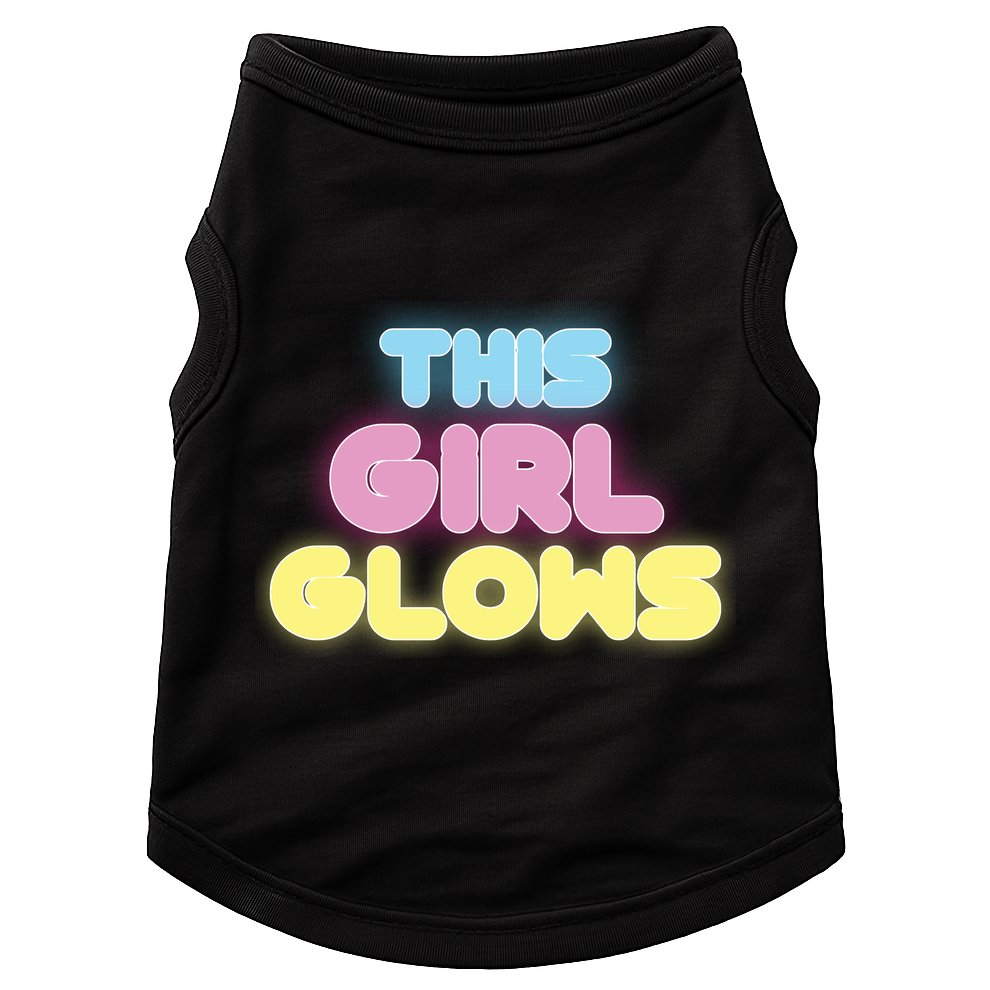 This Girl Glows Retro Neon Party Doggie Tank