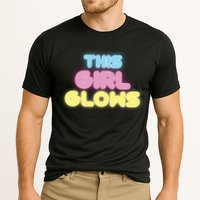 This Girl Glows Retro Neon Party Cooling Performance Crew T-Shirt