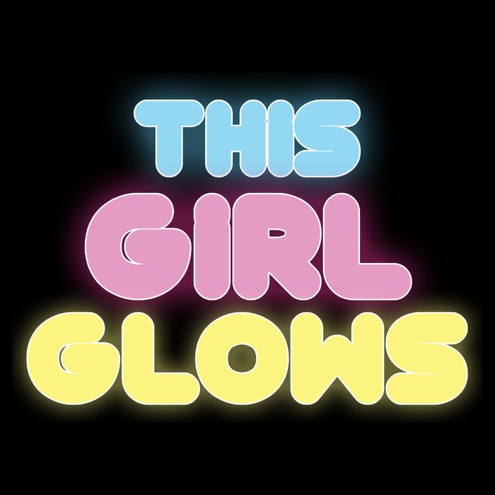This Girl Glows Retro Neon Party Cooling Performance Crew T-Shirt