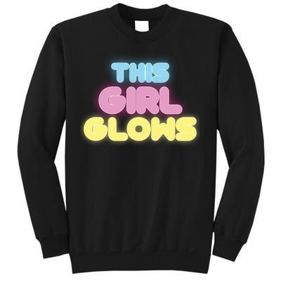 This Girl Glows Retro Neon Party Sweatshirt