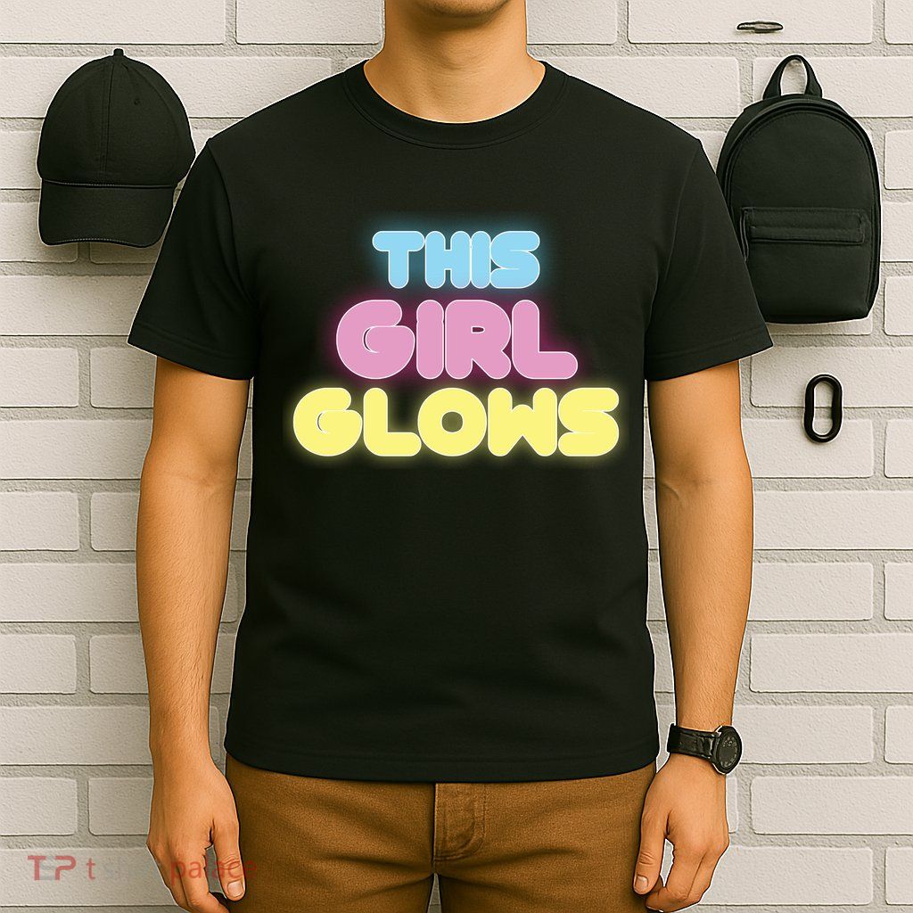 This Girl Glows Retro Neon Party T-Shirt