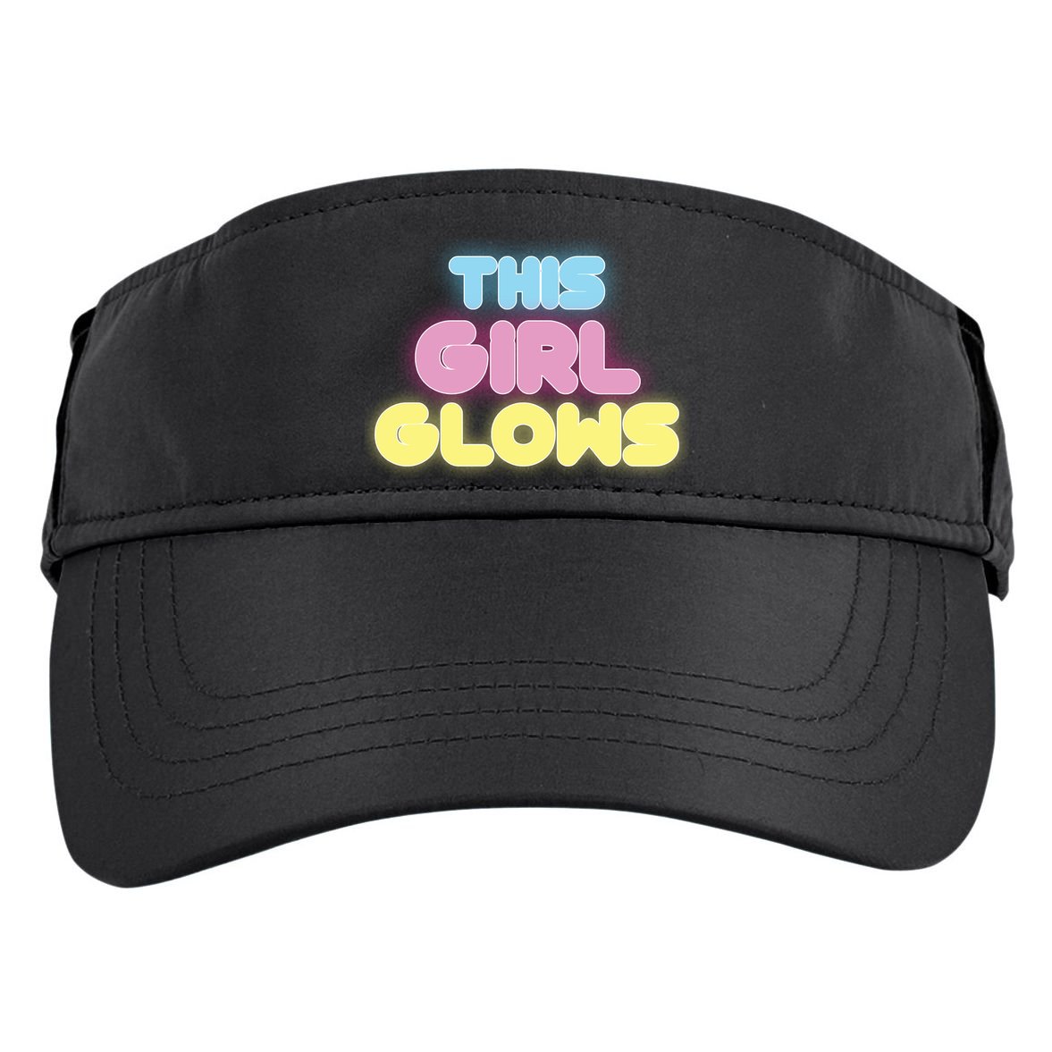 This Girl Glows Retro Neon Party Adult Drive Performance Visor