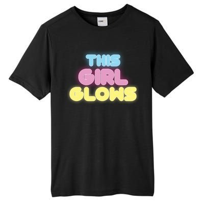 This Girl Glows Retro Neon Party Tall Fusion ChromaSoft Performance T-Shirt