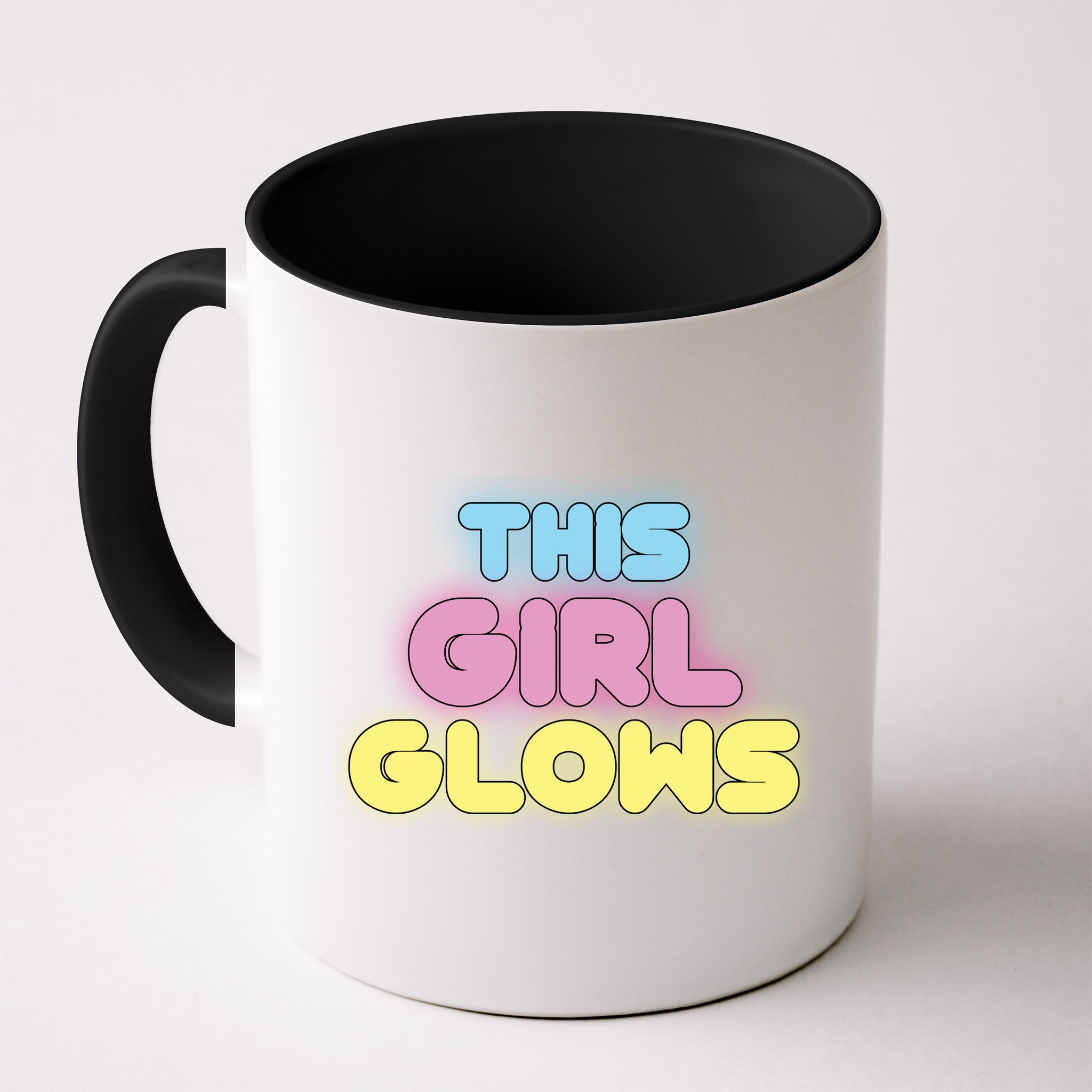 This Girl Glows Retro Neon Party Mug