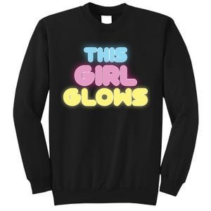 This Girl Glows Retro Neon Party Tall Sweatshirt