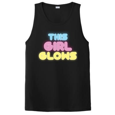 This Girl Glows Retro Neon Party PosiCharge Competitor Tank