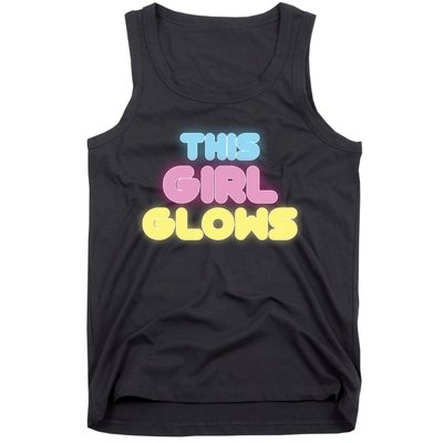 This Girl Glows Retro Neon Party Tank Top