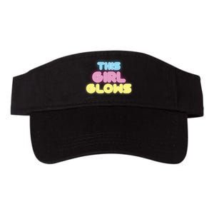 This Girl Glows Retro Neon Party Valucap Bio-Washed Visor