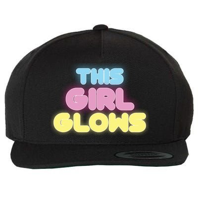 This Girl Glows Retro Neon Party Wool Snapback Cap