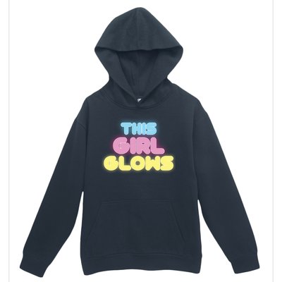 This Girl Glows Retro Neon Party Urban Pullover Hoodie