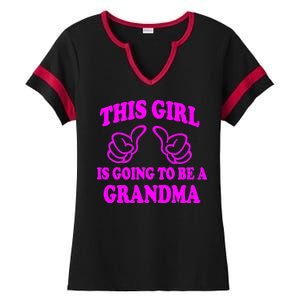 This Girl Is Going To Be A Grandma Ladies Halftime Notch Neck Tee