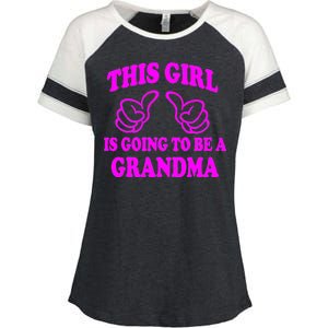 This Girl Is Going To Be A Grandma Enza Ladies Jersey Colorblock Tee