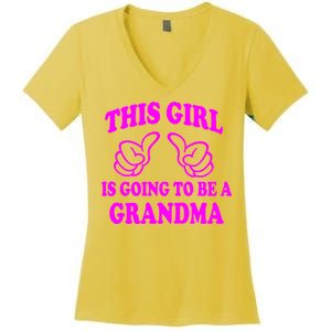 This Girl Is Going To Be A Grandma Women's V-Neck T-Shirt