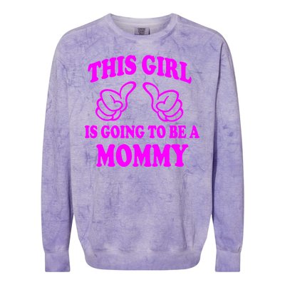 This Girl Is Going To Be A Mommy Colorblast Crewneck Sweatshirt