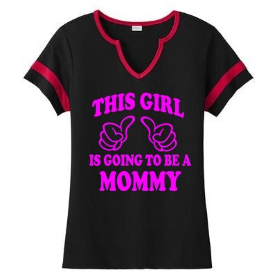 This Girl Is Going To Be A Mommy Ladies Halftime Notch Neck Tee