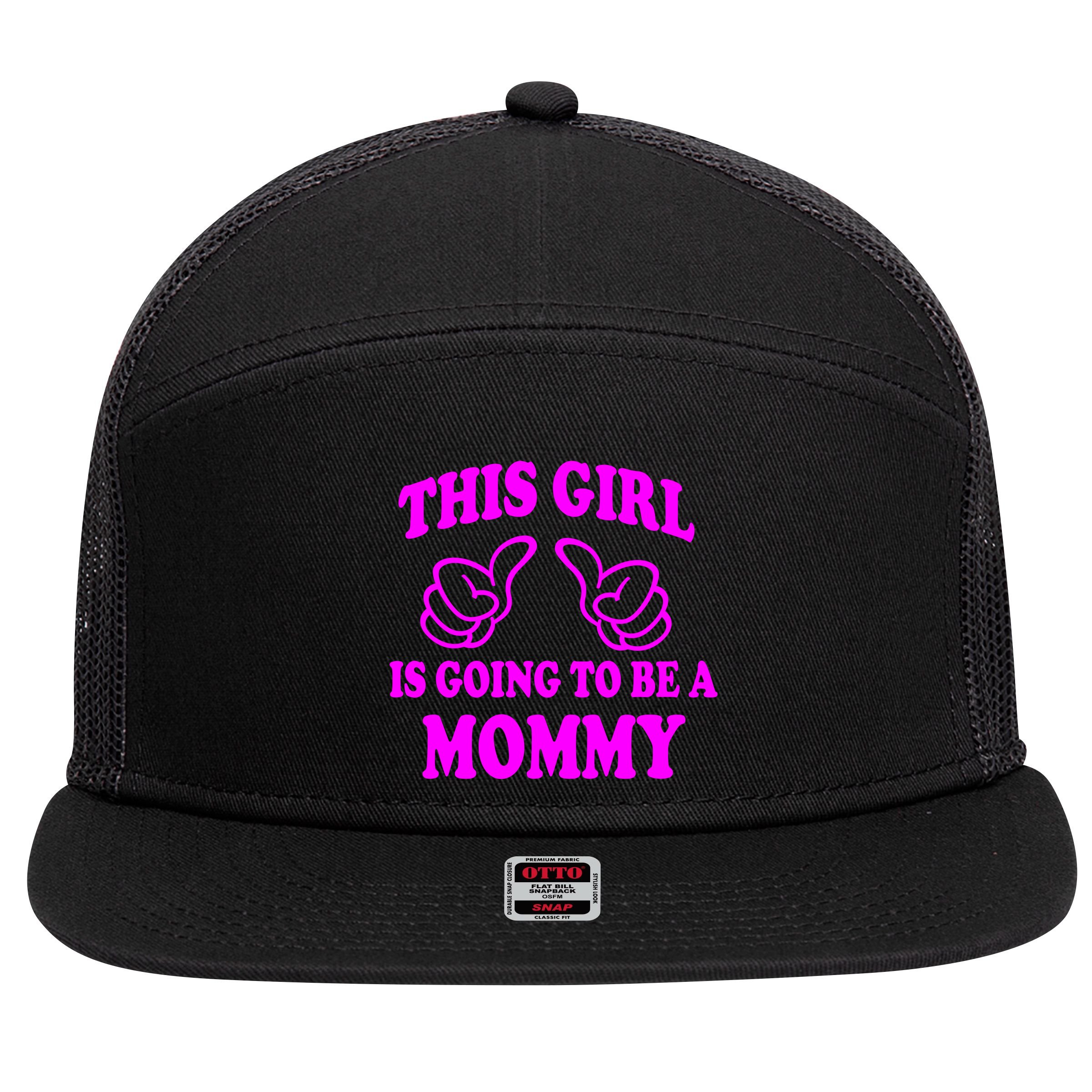 This Girl Is Going To Be A Mommy 7 Panel Mesh Trucker Snapback Hat