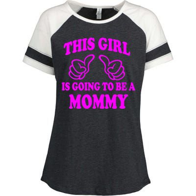 This Girl Is Going To Be A Mommy Enza Ladies Jersey Colorblock Tee