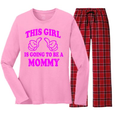 This Girl Is Going To Be A Mommy Women's Long Sleeve Flannel Pajama Set 