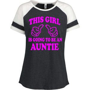 This Girl Is Going To Be An Auntie Enza Ladies Jersey Colorblock Tee