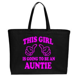 This Girl Is Going To Be An Auntie Cotton Canvas Jumbo Tote