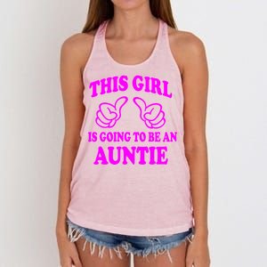 This Girl Is Going To Be An Auntie Women's Knotted Racerback Tank