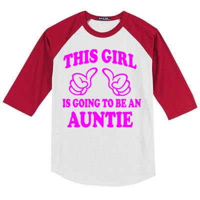 This Girl Is Going To Be An Auntie Kids Colorblock Raglan Jersey