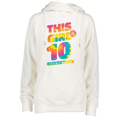 This Girl Is Now 10 Double Digits Womens Funnel Neck Pullover Hood