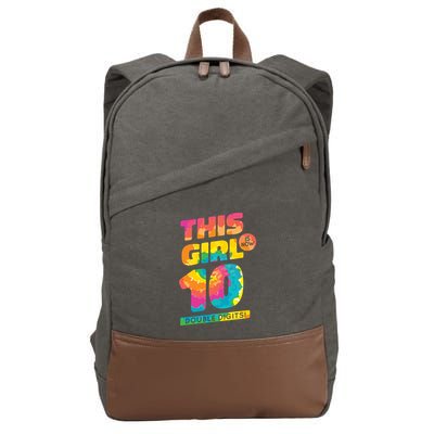 This Girl Is Now 10 Double Digits Cotton Canvas Backpack