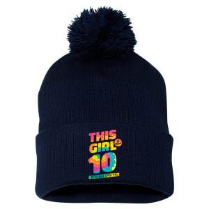 This Girl Is Now 10 Double Digits Pom Pom 12in Knit Beanie