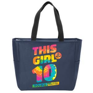 This Girl Is Now 10 Double Digits Zip Tote Bag