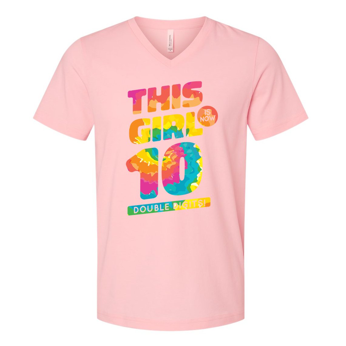 This Girl Is Now 10 Double Digits V-Neck T-Shirt