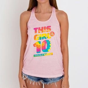 This Girl Is Now 10 Double Digits Women's Knotted Racerback Tank