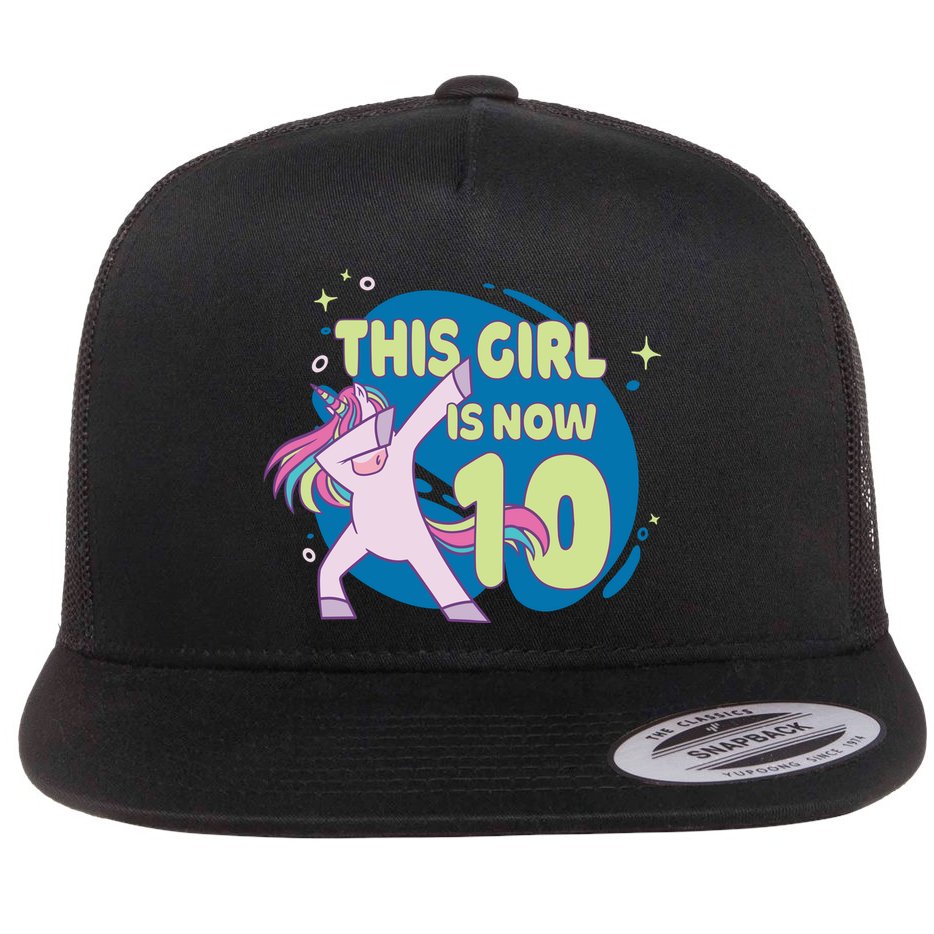 This Girl Is Now 10 Years Old Flat Bill Trucker Hat