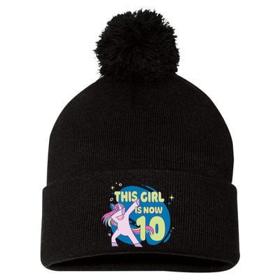 This Girl Is Now 10 Years Old Pom Pom 12in Knit Beanie