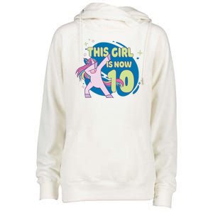 This Girl Is Now 10 Years Old Womens Funnel Neck Pullover Hood