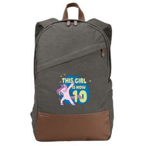 This Girl Is Now 10 Years Old Cotton Canvas Backpack