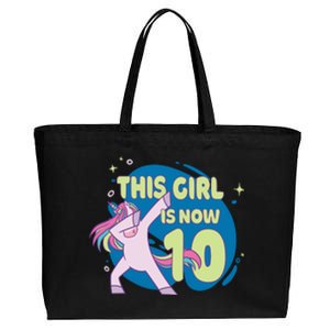 This Girl Is Now 10 Years Old Cotton Canvas Jumbo Tote