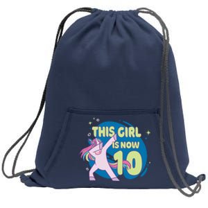 This Girl Is Now 10 Years Old Sweatshirt Cinch Pack Bag