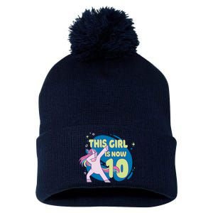 This Girl Is Now 10 Years Old Pom Pom 12in Knit Beanie