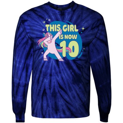 This Girl Is Now 10 Years Old Tie-Dye Long Sleeve Shirt