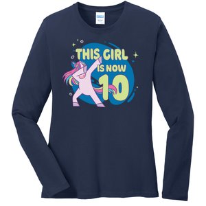 This Girl Is Now 10 Years Old Ladies Long Sleeve Shirt