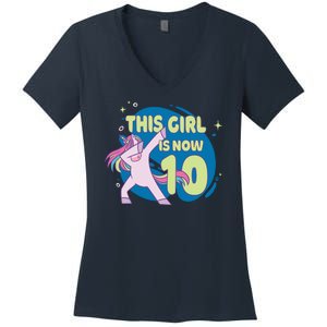 This Girl Is Now 10 Years Old Women's V-Neck T-Shirt